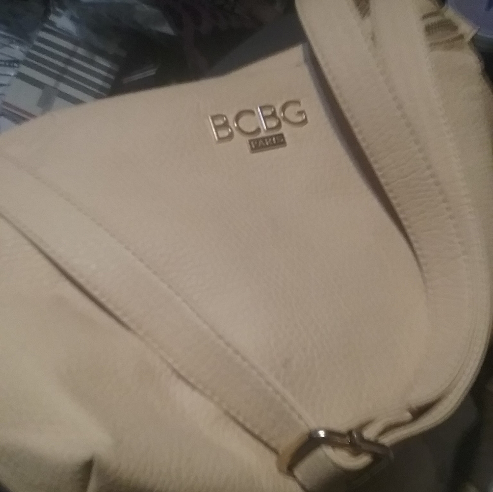 BCBG Light/Pale Pink LongCross Body Strap Medium Purse